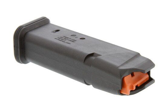 Magpul GL9 Glock G17 Magazine has a high visibility orange follower